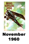  Model Airplane news cover for November of 1960 