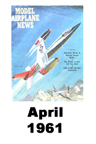  Model Airplane news cover for April of 1961 