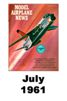  Model Airplane news cover for July of 1961 