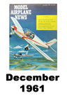  Model Airplane news cover for December of 1961 