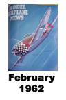  Model Airplane news cover for February of 1962 