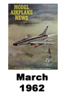  Model Airplane news cover for March of 1962 