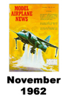  Model Airplane news cover for November of 1962 