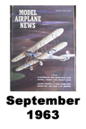  Model Airplane news cover for September of 1963 
