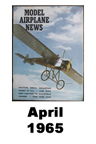  Model Airplane news cover for April of 1965 