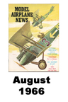  Model Airplane news cover for August of 1966 
