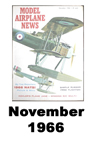  Model Airplane news cover for November of 1966 
