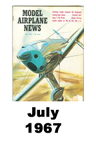  Model Airplane news cover for July of 1967 