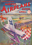 Model Airplane News Cover for April, 1933 by Jo Kotula Benny Howard's Mike and Ike 