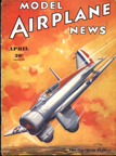 Model Airplane News Cover for April, 1935 by Jo Kotula Northrup XFT Fighter 
