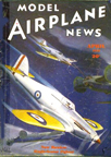 Model Airplane News Cover for April, 1936 by Jo Kotula Hawker Hurricane 