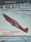 Model Airplane News Cover for April, 1941 by Jo Kotula Boulton-Paul Defiant (Daffy) 