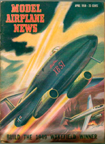 Model Airplane News Cover for April, 1950 by Jo Kotula Martin XB-51 
