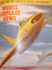 Model Airplane News Cover for April, 1951 by Jo Kotula Boulton-Paul P.111  Delta 