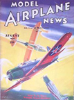 Model Airplane News Cover for August, 1936 by Jo Kotula Curtiss SB2C Helldiver 