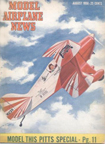 Model Airplane News Cover for august, 1950 by Jo Kotula Pitts Special S-1 Little Stinker 