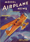 Model Airplane News Cover for December, 1935 by Jo Kotula Howard DGA-6 Mister Mulligan 