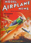 Model Airplane News Cover for December, 1936 by Jo Kotula Vought V-143 Pursuit 