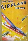 Model Airplane News Cover for December, 1938 by Jo Kotula Amlot 341 Long Range Bombe 