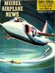 Model Airplane News Cover for December, 1954 by Jo Kotula Grumman F11F Tiger 