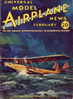 Model Airplane News Cover for February, 1934 by Jo Kotula Consolidated P1Y1 Admiral Flying Boat 