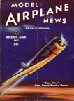 Model Airplane News Cover for February, 1937 by Jo Kotula Hawks-Miller HM-1 Time Flies 