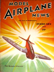 Model Airplane News Cover for February, 1938 by Jo Kotula Heinkel He 112 