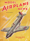 Model Airplane News Cover for February, 1939 by Jo Kotula Curtiss XP-42 