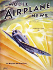 Model Airplane News Cover for February, 1940 by Jo Kotula Republic XP-40 (Actually, XP-41) 