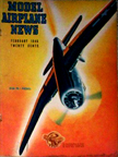 Model Airplane News Cover for February, 1946 by Jo Kotula Ryan FR-1 Fireball 