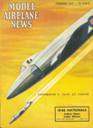Model Airplane News Cover for February, 1947 by Jo Kotula Supermarine E 10/44 Jet Fighter (Attacker) 