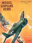 Model Airplane News Cover for January, 1944 by Jo Kotula Grumman Hellcat 