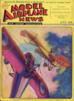 Model Airplane News Cover for July, 1931 by Jo Kotula Morane-Saulnier Type G and Etrich Taube 