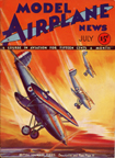 Model Airplane News Cover for July, 1932 by Jo Kotula Hawker Fury 