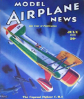 Model Airplane News Cover for July, 1936 by Jo Kotula Caproni CH.1 