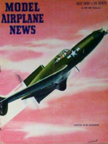 Model Airplane News Cover for July, 1945 by Jo Kotula Curtiss-Wright CW-24 ( XP-55)  Ascender  