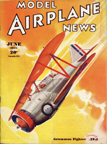 Model Airplane News Cover for June, 1935 by Jo Kotula Grumman FF-1 FiFi 