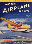 Model Airplane News Cover for June, 1938 by Jo Kotula Hall Aluminum Aircraft Co. XPTBH-2 