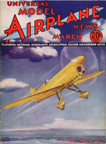 Model Airplane News Cover for March, 1935 by Jo Kotula Brown B-2 Miss Los Angeles 