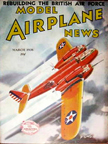 Model Airplane News Cover for March, 1938 by Jo Kotula Bell YFM-1 Airacuda 