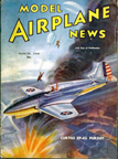 Model Airplane News Cover for March, 1940 by Jo Kotula Curtiss XP-42 