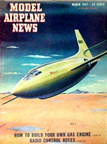 Model Airplane News Cover for March, 1947 by Jo Kotula Bell XS-1 (X-1) 
