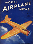Model Airplane News Cover for May, 1935 by Jo Kotula Vultee V-1A  