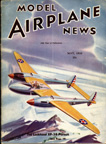 Model Airplane News Cover for May,  1939 by Jo Kotula Lockheed P-38 Lightning 