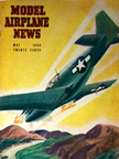 Model Airplane News Cover for May, 1944 by Jo Kotula North American P-51 Mustang 