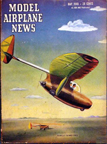 Model Airplane News Cover for May, 1946 by Jo Kotula Bowlus-Nelson Butterfly (Dragonfly) 