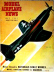 Model Airplane News Cover for May, 1947 by Jo Kotula Ryan FR-1 Fireball 
