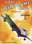 Model Airplane News Cover for November, 1935 by Jo Kotula Stearman-Hammond Y-1 Flivver 