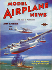 Model Airplane News Cover for November, 1937 by Jo Kotula Sikorsky VS-44 (XPBS-1) Flying Dreadnought 