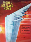 Model Airplane News Cover for November, 1946 by Jo Kotula Northrop XB-35 Flying Wing 